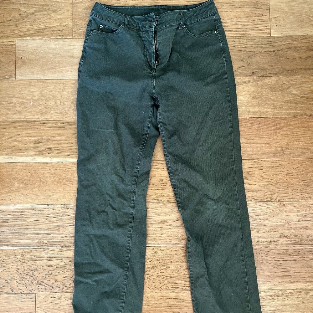 Women's green jeans